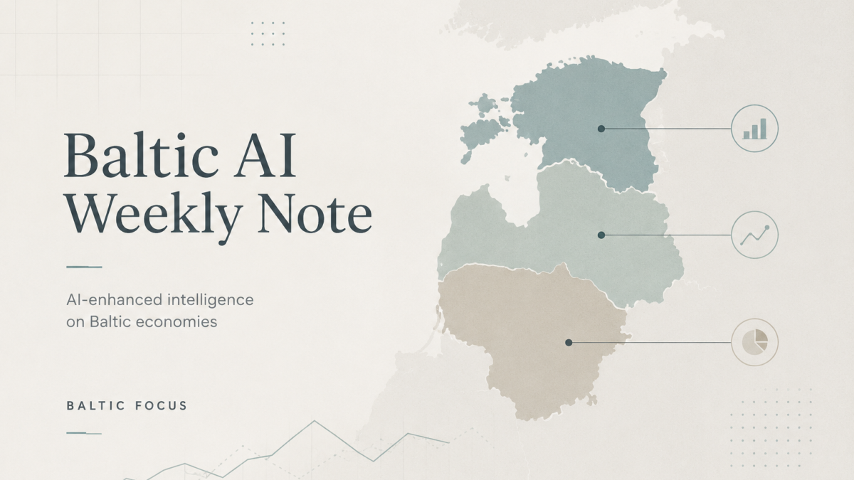 Baltic Weekly Brief: the operating layer is the risk now
