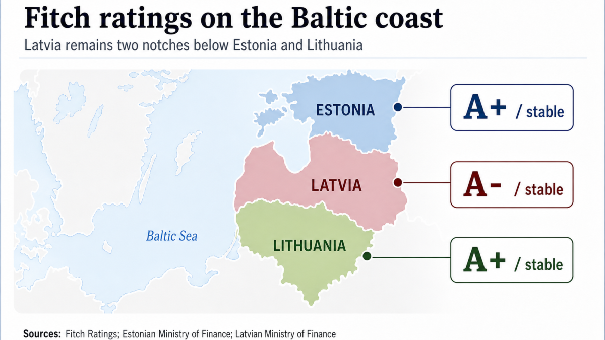 A- as a glass ceiling: why Latvia remains below its Baltic neighbours in Fitch’s rating